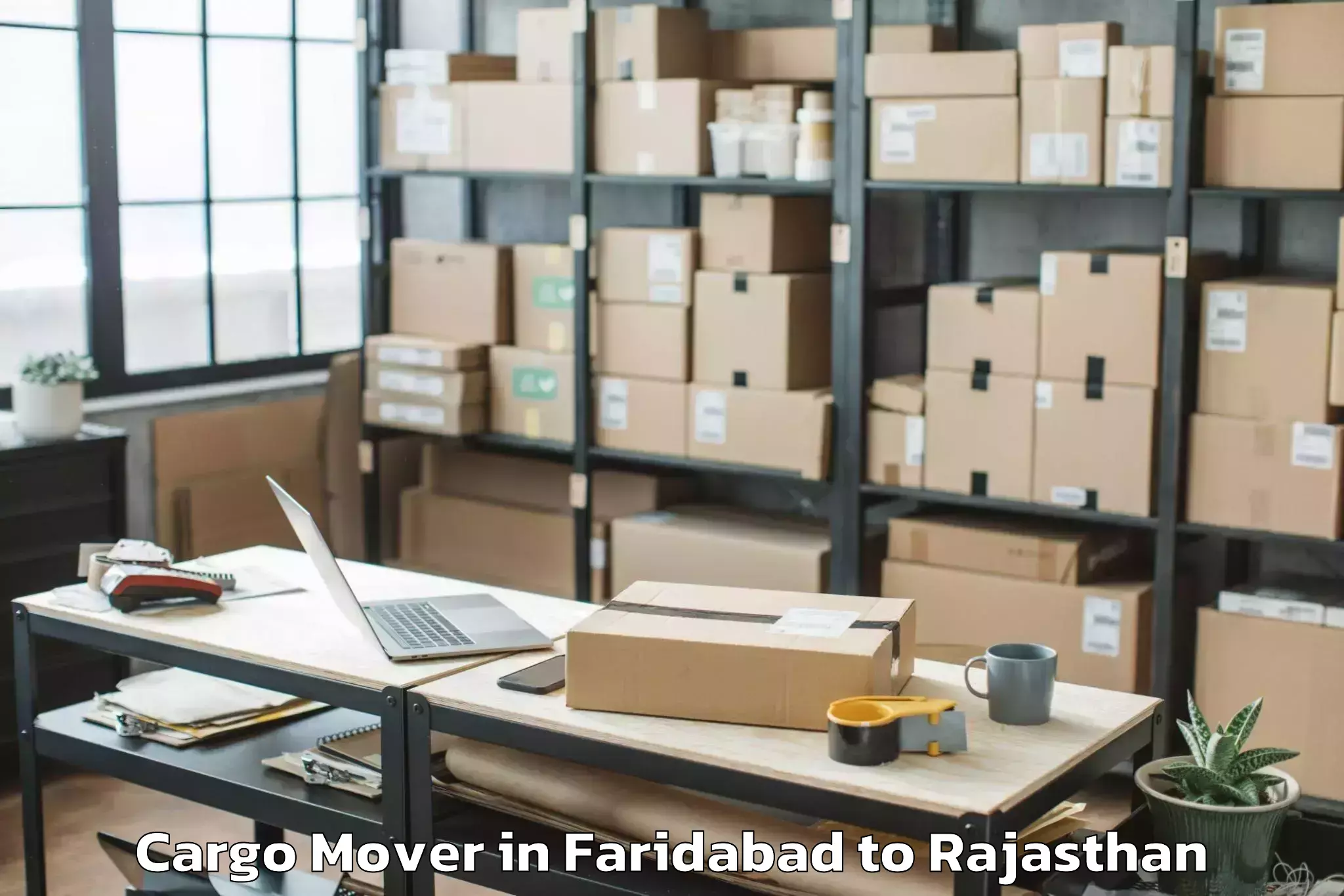 Faridabad to Bijainagar Cargo Mover Booking